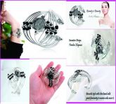 Pulseira de pulso de quartzo com pulseira de metal