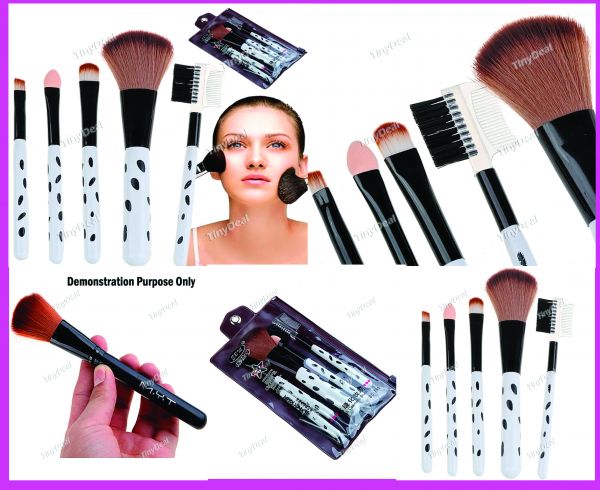Professional Spots Pattern Makeup Brushes Kit para meninas