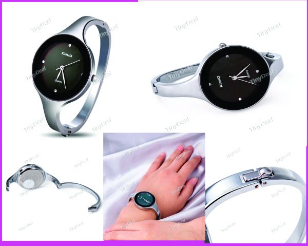 Elegante relógio de pulso de quartzo Pulseira