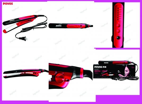 (Povos) 60W Professional Ferro Alisador de Cabelo p cabelo